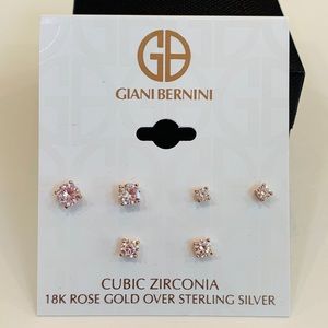 18k Rose Gold Earring Set
